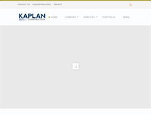 Tablet Screenshot of kaplanconstructs.com